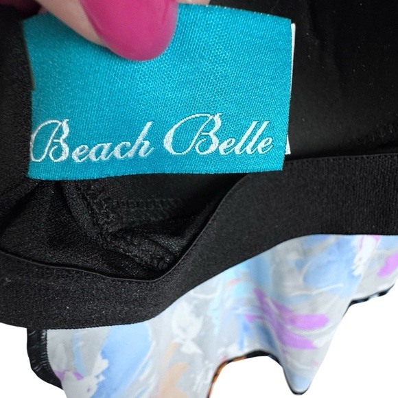 NWT Beach Belle Floral Print Tankini Top size 14 beachy cruise travel vaca - Picture 4 of 9